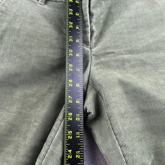 Izod Jeans Women Corduroy Pants Size 2 Stretch Straight Leg Green Casual Classic - Picture 6 of 11